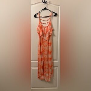 Miken Swim Vibrant Orange Tie-Dye Swim Coverup